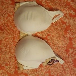 Cotton Lace-Trim Full Coverage Bra